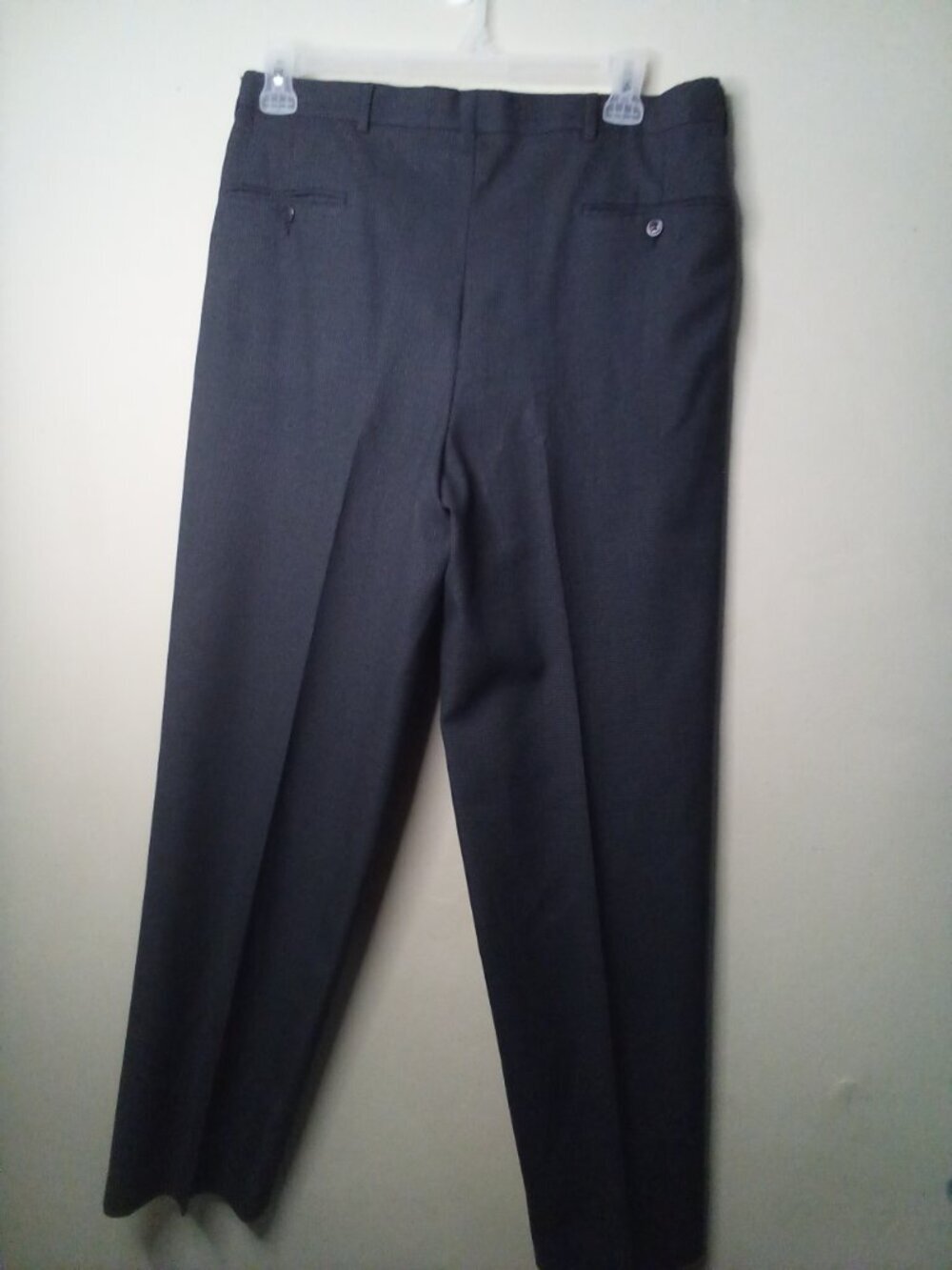 Hart Schaffner Marx Pants Men 34 x 31 Pleats Trousers Check Gray - Picture 13 of 16